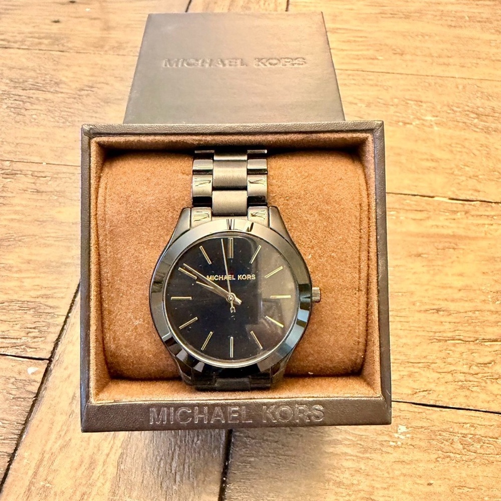 Michael Kors Black Stainless Steel Watch